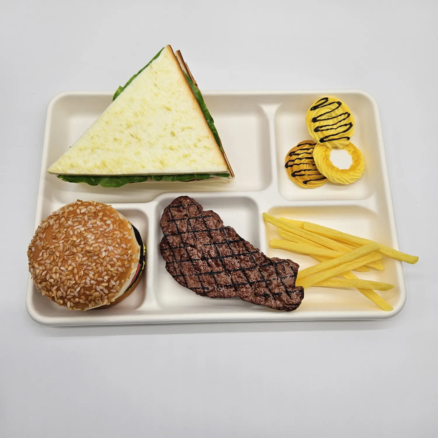 Big Size 5 Compartment Rectangular Plate