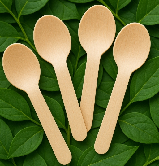 Wooden Dessert Spoons