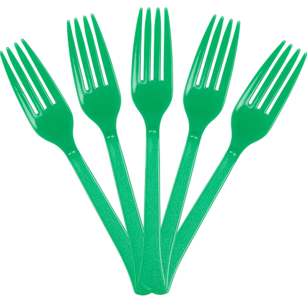 Green Disposable Cutlery