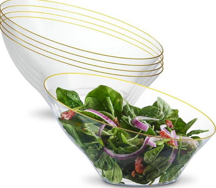 slanted disposable bowl
