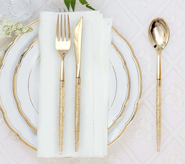 How To Choose High-Quality White And Gold Disposable Cutlery?