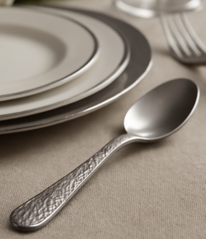 Silver Look Plastic Spoon