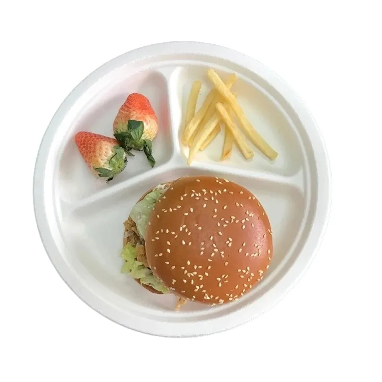 10 Inch 3 Compartment Round Plate