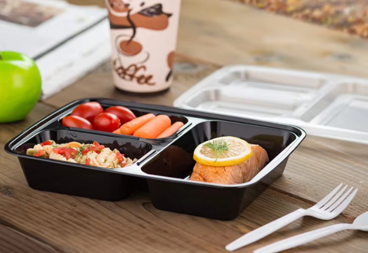 3 compartment disposable lunch box