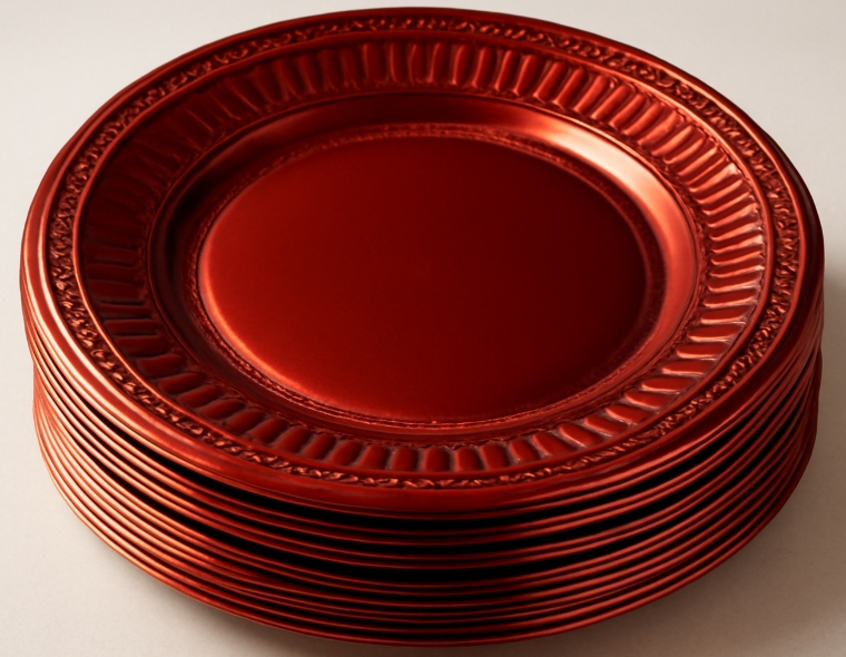 Bulk Metallic Red Plates
