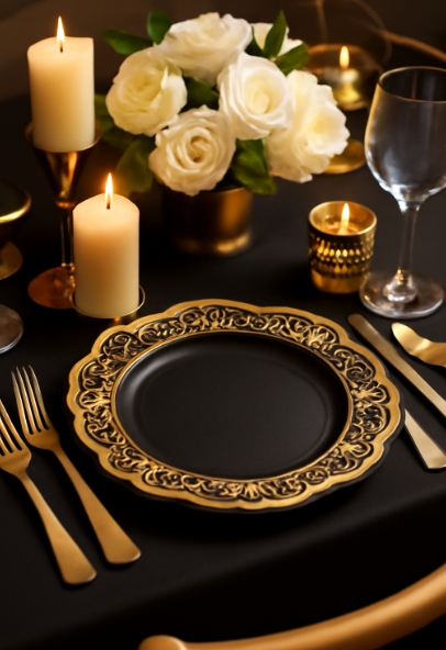 Premium Black Tableware