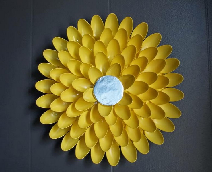 How To Make Disposable Spoon Flower?