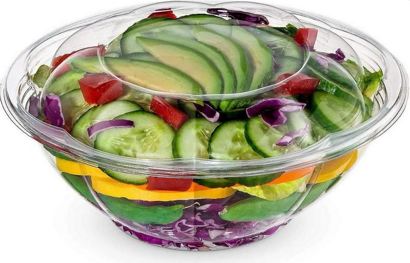 Disposable Salad Bowl with Top 1