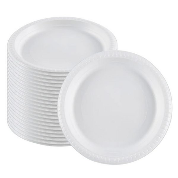 Disposable Plastic White Plates Are Dishwasher Safe_1