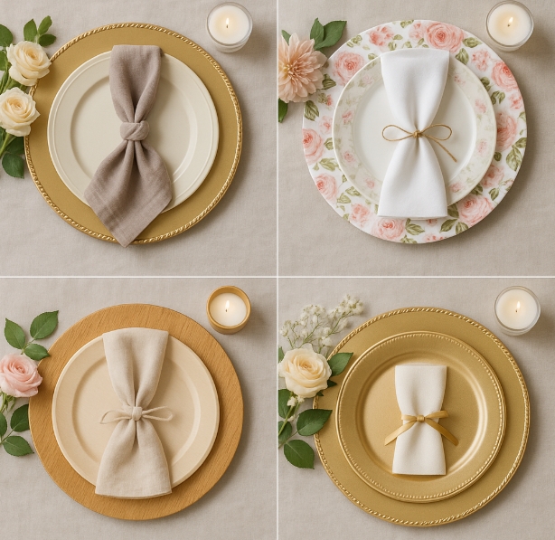 Can Disposable Plate Chargers Look Elegant for A Wedding