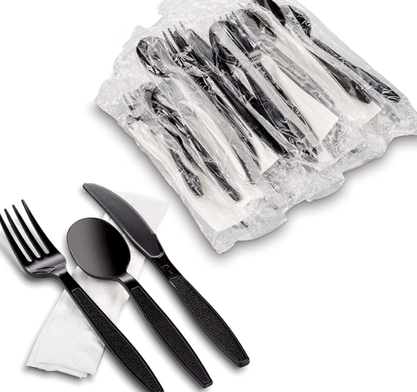 Disposable Forks and Spoons Wrapped