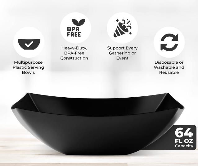 Choose Disposable Confident Tabletop Bowls for Your Next Party 1