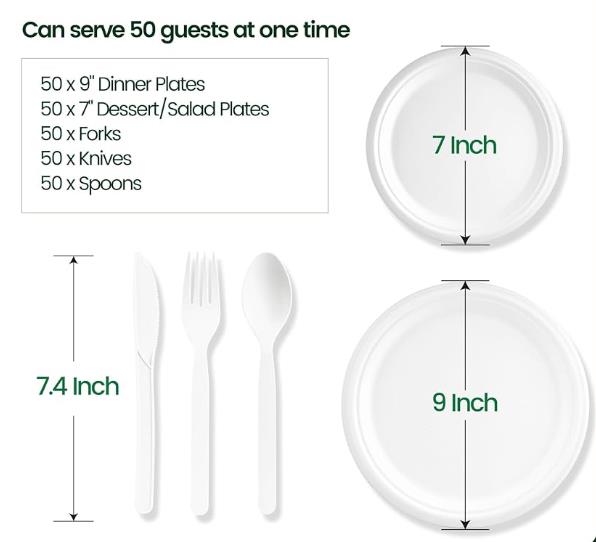 What Is Standard Size Disposable Dinner And Dessert Plates 2