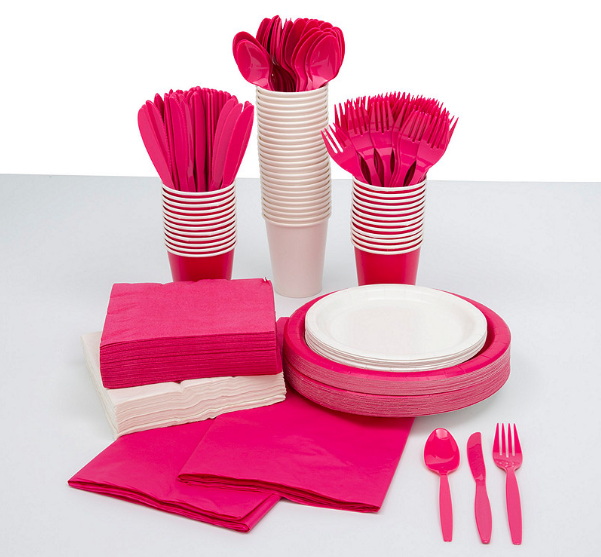 Pink Disposable Tableware_1