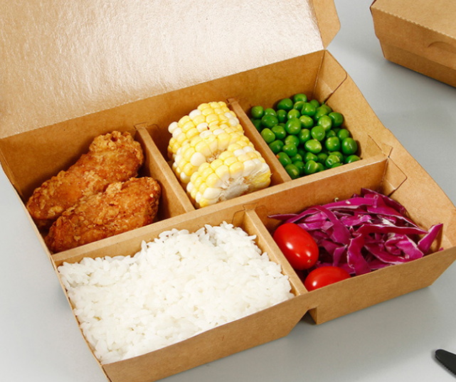 Kraft Paper Lunch Box For Takeout