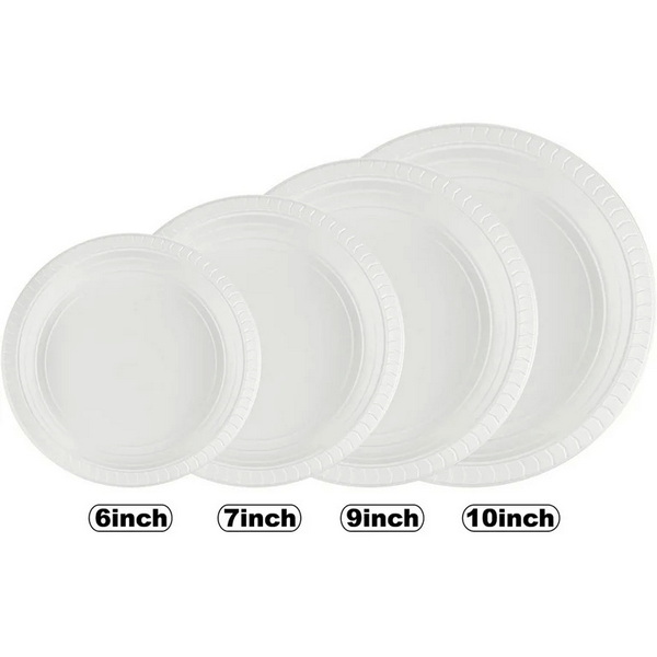 Disposable Plastic White Plates Are Dishwasher Safe_3