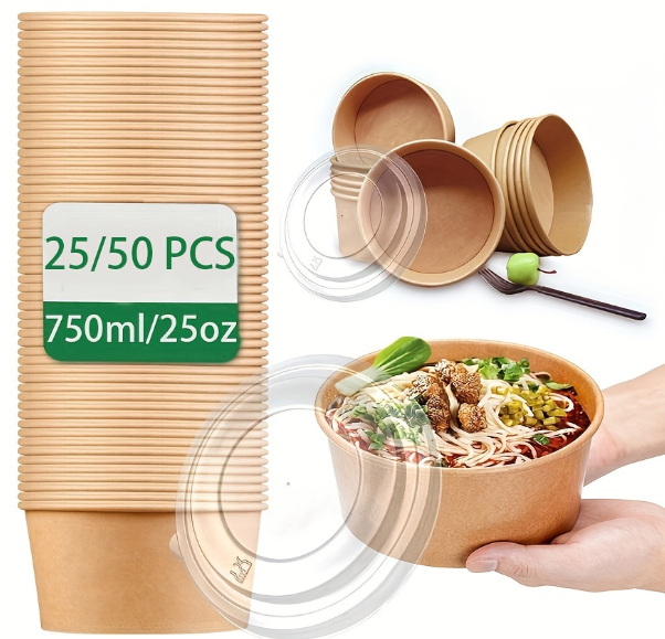 Disposable Paper Bowls with Lids_1