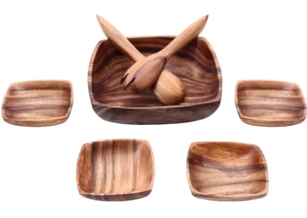 Natural Wood Plate Support