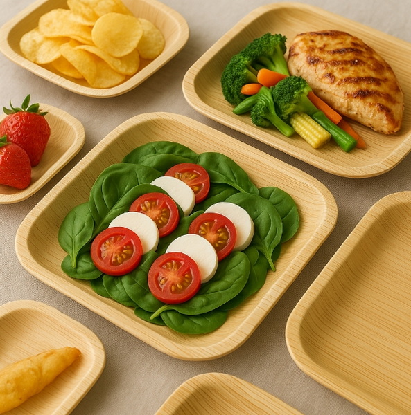 Natural Bamboo Dinner Plates