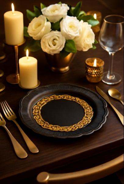 Round Black Party Plates
