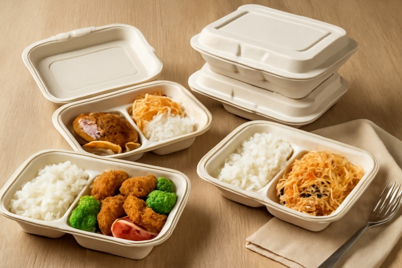 What Is A Disposable Sugarcane Pulp Lunch Box Made Of?