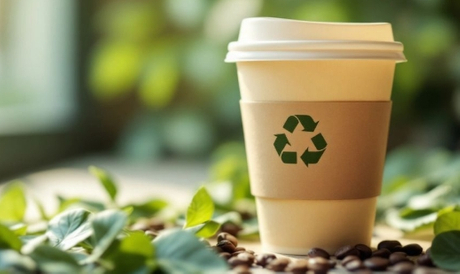 Compostable fincan ve kapak vs geri dönüştürülebilir seçenekler seçmelisiniz.