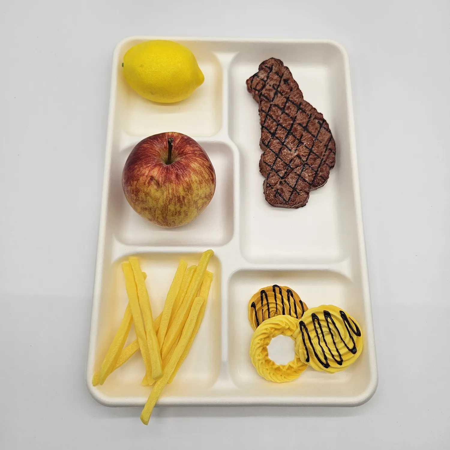 Big Size 5 Compartment Rectangular Plate