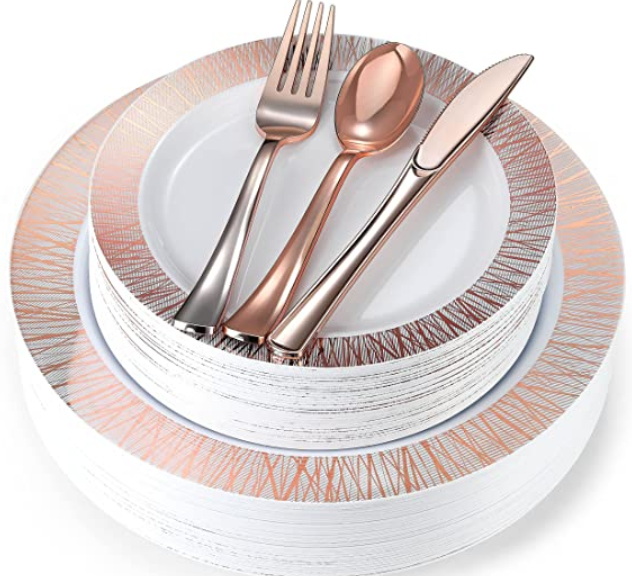 Rose Gold Disposable Plates_3